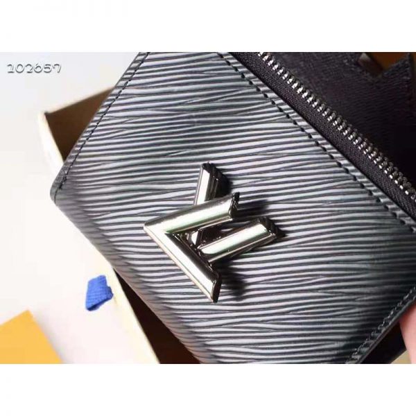 Louis Vuitton Unisex Twist Compact Wallet Black Epi Grained Cowhide Leather (8)