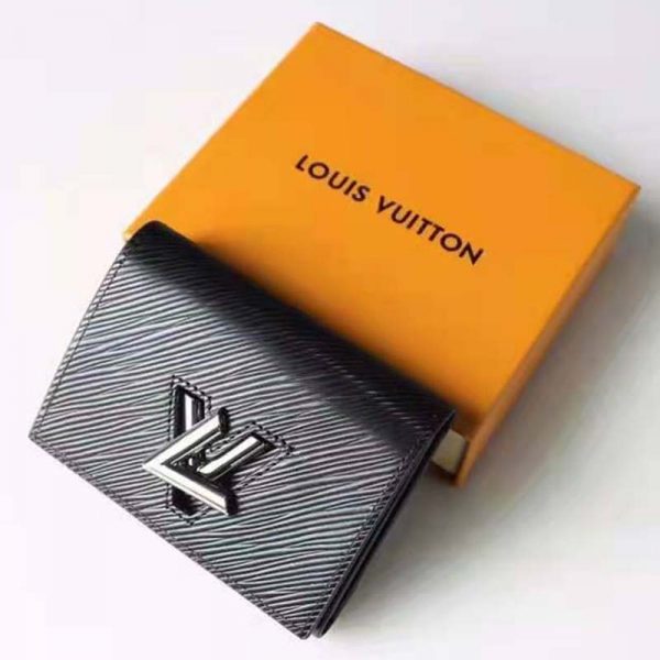 Louis Vuitton Unisex Twist Compact Wallet Black Epi Grained Cowhide Leather (9)