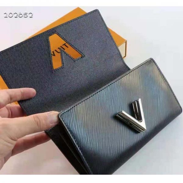 Louis Vuitton Unisex Twist Wallet Black Epi Grained Cowhide Leather (8)