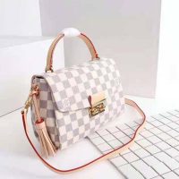 Louis Vuitton Women Croisette Damier Azur Coated Canvas Smooth Cowhide Leatherr Azur Coated Canvas Smooth Cowhide Leather (10)