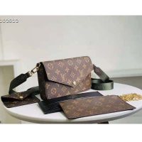 Louis Vuitton Women Félicie Strap & Go Félicie Pochette Khaki Green Monogram Coated Canvas