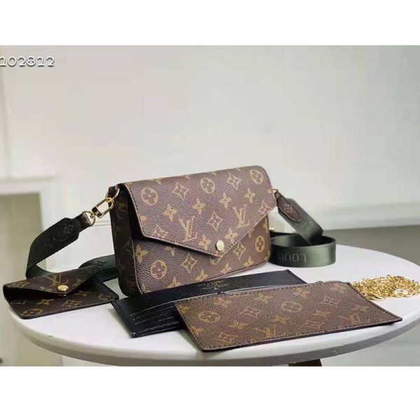 Louis Vuitton Women Félicie Strap & Go Félicie Pochette Khaki Green Monogram Coated Canvas (4)