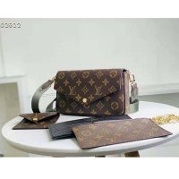 Louis Vuitton Women Félicie Strap & Go Félicie Pochette Khaki Green Monogram Coated Canvas