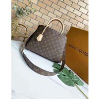 Louis Vuitton Women Montaigne MM Bag Monogram Coated Canvas Natural Cowhide Leather