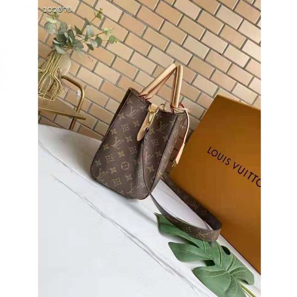 Louis Vuitton Women Montaigne MM Bag Monogram Coated Canvas Natural Cowhide Leather (6)