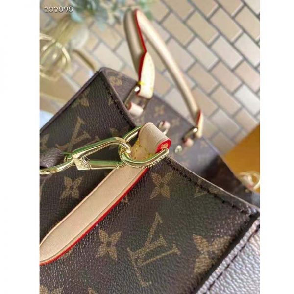 Louis Vuitton Women Montaigne MM Bag Monogram Coated Canvas Natural Cowhide Leather (9)