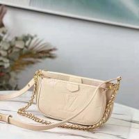 Louis Vuitton Women Multi Pochette Accessoires Cream Embossed Supple Grained Cowhide