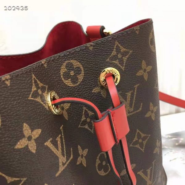 Louis Vuitton Women NéoNoé Bucket Bag Coquelicot Red Monogram Coated Canvas (5)