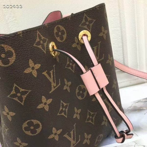 Louis Vuitton Women NéoNoé Bucket Bag Rose Poudré Pink Monogram Coated Canvas (5)