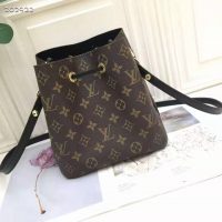 Louis Vuitton Women NéoNoé MM Bucket Bag Black Monogram Coated Canvas