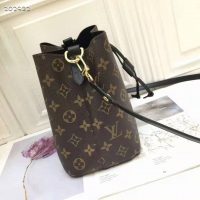 Louis Vuitton Women NéoNoé MM Bucket Bag Black Monogram Coated Canvas