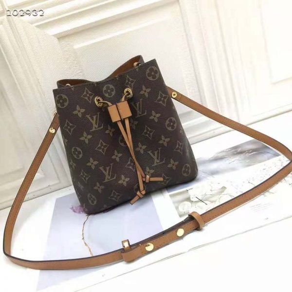 Louis Vuitton Women NéoNoé MM Bucket Bag Caramel Brown Monogram Coated Canvas (2)