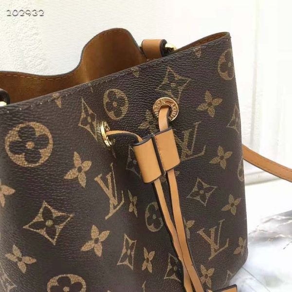 Louis Vuitton Women NéoNoé MM Bucket Bag Caramel Brown Monogram Coated Canvas (4)