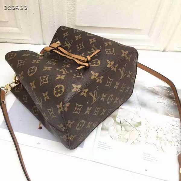 Louis Vuitton Women NéoNoé MM Bucket Bag Caramel Brown Monogram Coated Canvas (8)