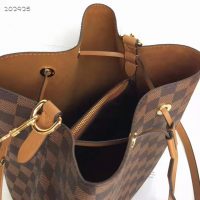 Louis Vuitton Women NéoNoé MM Bucket Bag Safran Yellow Damier Ebène Coated Canvas