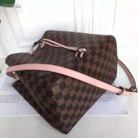 Louis Vuitton Women NéoNoé MM Bucket Bag Venus Pink Damier Ebène Coated Canvas