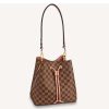 Louis Vuitton Women NéoNoé MM Bucket Bag Venus Pink Damier Ebène Coated Canvas