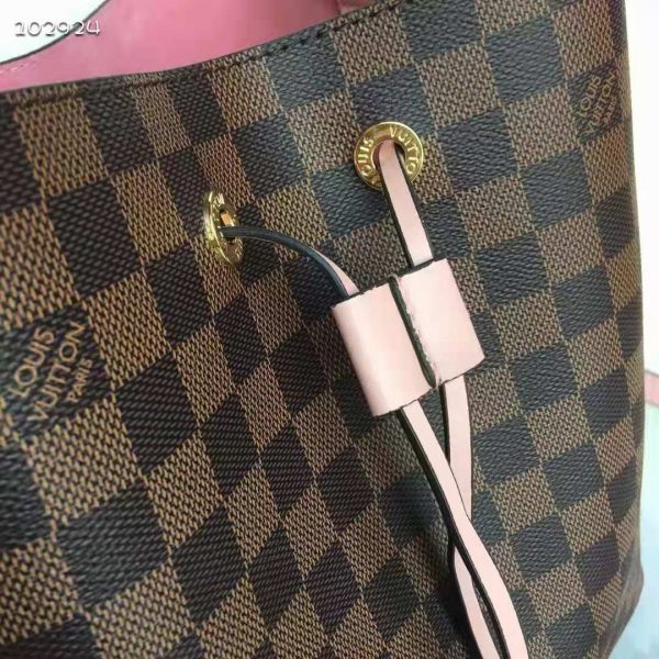 Louis Vuitton Women NéoNoé MM Bucket Bag Venus Pink Damier Ebène Coated Canvas (3)