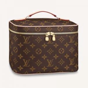 Louis Vuitton Women Nice BB Vanity Case Brown Monogram Coated Canvas