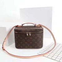 Louis Vuitton Women Nice BB Vanity Case Brown Monogram Coated Canvas