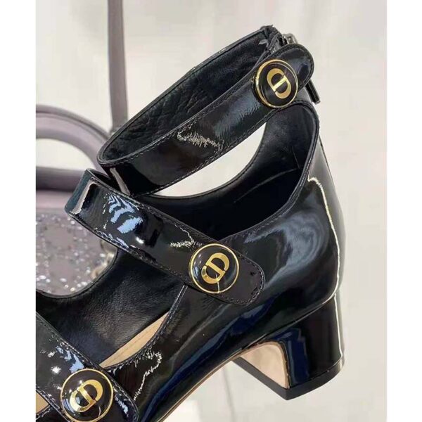Dior Women Shoes D-Doll Pump Black Shiny Laminated Calfskin (11)