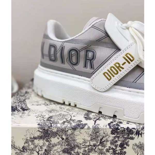 Dior Women Shoes Dior-ID Sneaker Gray Reflective Technical Fabric (13)