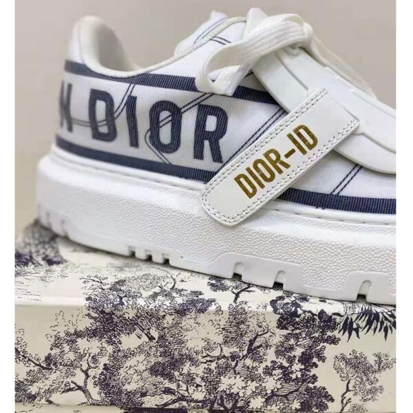 Dior Women Shoes Dior-ID Sneaker White and French Blue Technical Fabric (11)