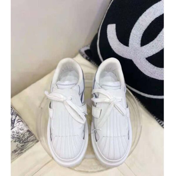 Dior Women Shoes Dior-ID Sneaker White and French Blue Technical Fabric (9)