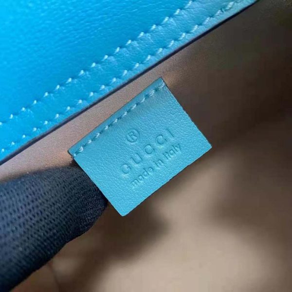Gucci GG Women Gucci Diana Mini Tote Bag Double G Light Blue Leather (3)