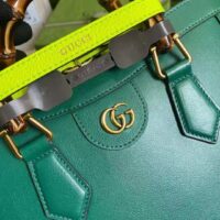 Gucci GG Women Gucci Diana Small Tote Bag Double G Emerald Leather