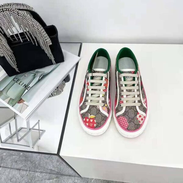 Gucci GG Women Gucci Les Pommes Sneaker Beige and Ebony GG Supreme Canvas (4)