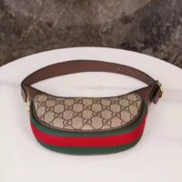 Gucci Women Ophidia GG Mini Bag Beige and Ebony GG Supreme Canvas