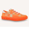 Louis Vuitton LV Unisex LV Ollie Sneaker Orange Raffia Leather Double Laces Vuitton Signature