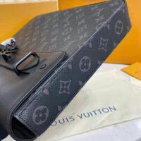 Louis Vuitton LV Unisex Pochette Steamer Monogram Eclipse Coated Canvas Cowhide Leather