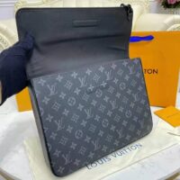 Louis Vuitton LV Unisex Pochette Steamer Monogram Eclipse Coated Canvas Cowhide Leather