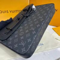 Louis Vuitton LV Unisex Pochette Steamer Monogram Eclipse Coated Canvas Cowhide Leather