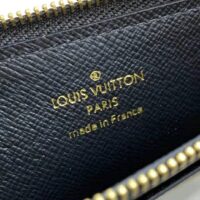 Louis Vuitton LV Unisex Slim Purse Black Monogram Reverse Coated Canvas Cowhide Leather