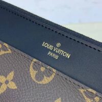 Louis Vuitton LV Unisex Slim Purse Brown Monogram Reverse Coated Canvas Cowhide Leather