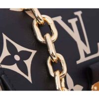 Louis Vuitton LV Women Favorite Tourterelle Black Beige Monogram Empreinte Embossed Supple Grained Cowhide