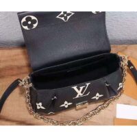 Louis Vuitton LV Women Favorite Tourterelle Black Beige Monogram Empreinte Embossed Supple Grained Cowhide