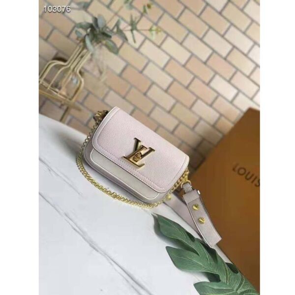 Louis Vuitton LV Women Lockme Tender Rosewater Greige Grained Calf Leather (1)