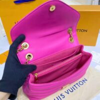 Louis Vuitton LV Women New Wave Chain Bag Handbag Agathe Pink Smooth Cowhide Leather