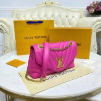 Louis Vuitton LV Women New Wave Chain Bag Handbag Agathe Pink Smooth Cowhide Leather