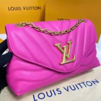 Louis Vuitton LV Women New Wave Chain Bag Handbag Agathe Pink Smooth Cowhide Leather