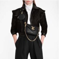 Louis Vuitton LV Women New Wave Multi-Pochette Black Smooth Cowhide Leather