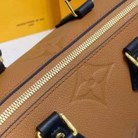 Louis Vuitton LV Women Speedy Bandoulière 25 Handbag Caramel Embossed Supple Grained Cowhide