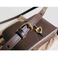 Gucci Unisex Gucci Horsebit 1955 Mini Bag Brown Leather Gold-Toned Hardware