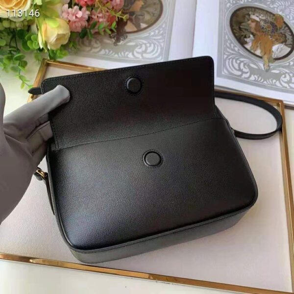 Gucci Women Gucci Horsebit 1955 Small Shoulder Bag Textured Leather-Blac (9)