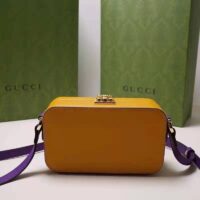 Gucci Women Interlocking G Mini Bag Yellow and Purple Leather Interlocking G