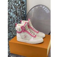 Louis Vuitton LV Unisex Boombox Sneaker Boot Fuchsia Mix of Materials Rubber Outsole